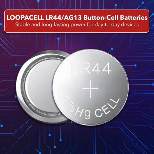 Miniatura 2 de Loopacell, LR44 AG13 357 baterías botón, 100