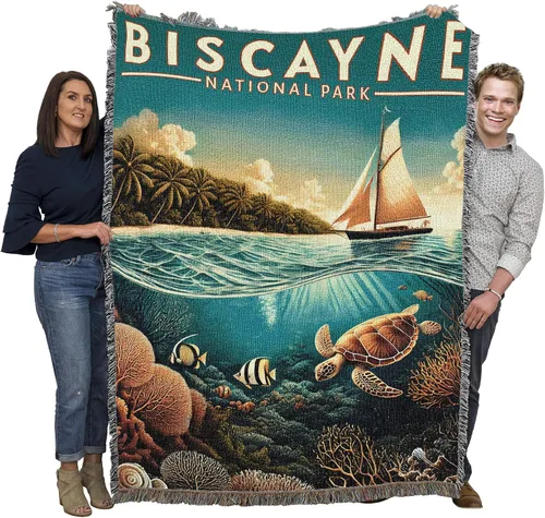 Miniatura 77 de Pure Country Weavers Manta del Parque Nacional Acadia, manta de tapiz de algodón para regalo, fabricada en los Estados Unidos, 72 x 54 pulgadas