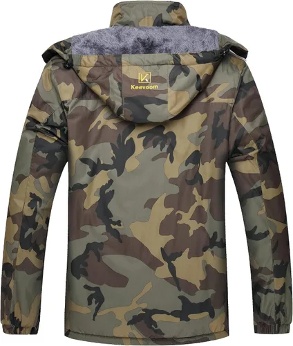 Miniatura 2 de Keevoom Chaqueta de esquí impermeable para hombre, abrigo de nieve cálido para invierno, resistente al viento, impermeable, snowboard, chaquetas