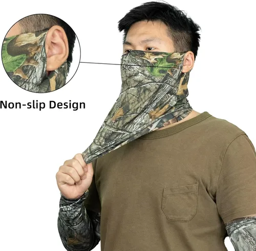 Miniatura 5 de LOOGU Sun Protection Cooling Arm Sleeves UPF 50+ Ice Silk Neck Gaiter Camo All Weather Hunting Fishing Hiking Cycling