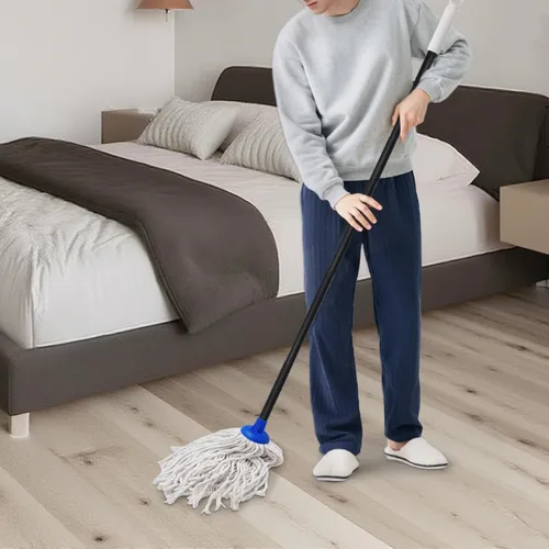 Miniatura 2 de Trapeador de interior para limpieza de suelos: mopas de algodón para limpieza de pisos, fregona regular para pisos, mopas simples de 49 pulgadas