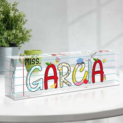 Miniatura 9 de Placa de nombre personalizada para escritorio, regalos de agradecimiento para empleados, placa de nombre de escritorio acrílica personalizada