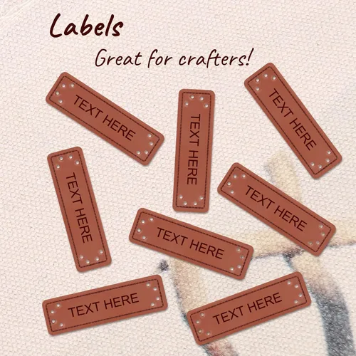 Miniatura 6 de Etiquetas de ropa personalizadas, cuero personalizado y etiquetas de tejer (10PCS)