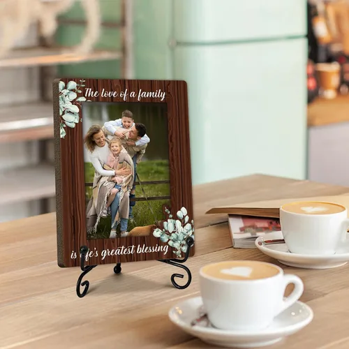 Miniatura 5 de Warm Memories Regalo para mujeres y hombres, el mejor regalo de bendición para la familia, marco de fotos de madera con soporte, decoración