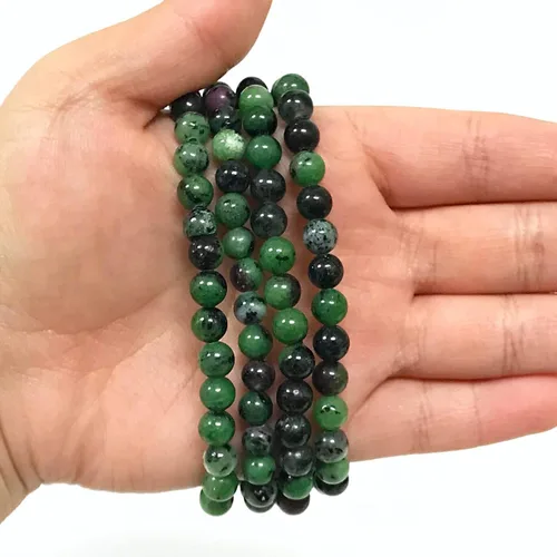 Miniatura 512 de Gem Avenue Handmade Round Bead Stretch Bracelet Unisex Natural Stone Beaded Jewelry for Men & Women, Elastic Wristband for Daily Wear