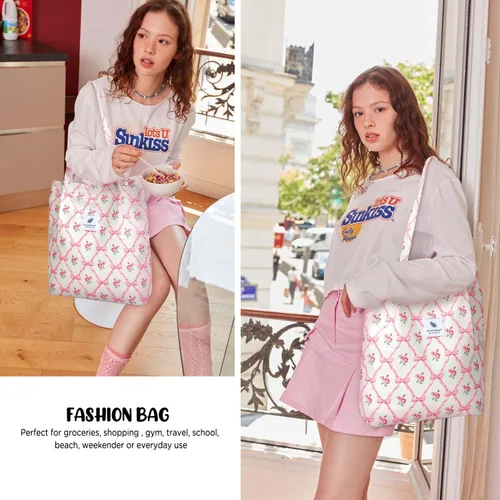 Miniatura 123 de Ayieyill - Bolsa de pana para mujer y niña, con correa de lona para colgar al hombro, bolsa con bolsillo