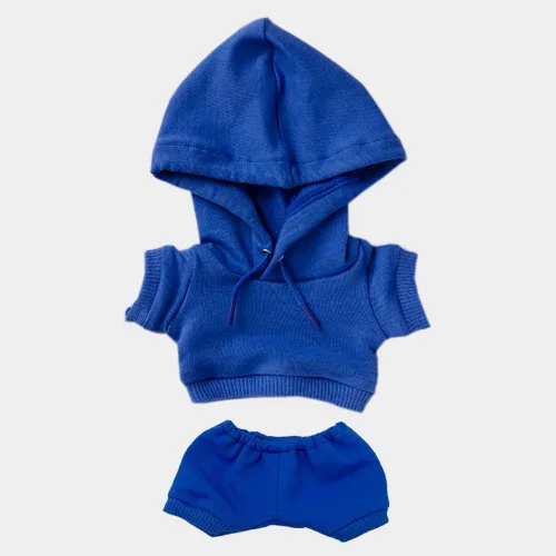 Miniatura 15 de niannyyhouse Ropa deportiva de felpa de 7.9 in, ropa deportiva elástica y sólida, con capucha, pantalones, juguete de peluche suave, accesorios