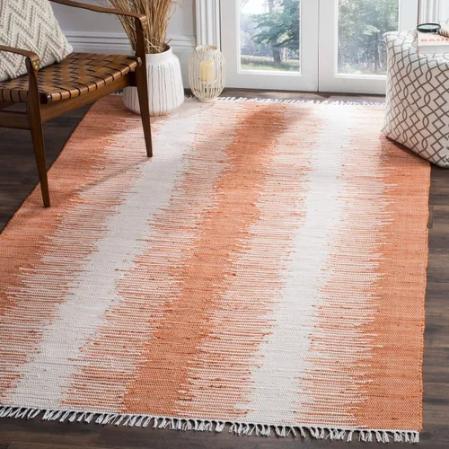 Miniatura 25 de Alfombra de algodón tejido a mano, color azul. Colección Montauk MTK751A, de Safavieh, Algodón, Azul