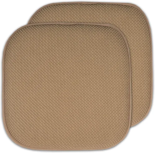 Miniatura 87 de Sweet Home Collection Cojines de espuma viscoelástica para silla, antideslizantes, diseño de panal de abeja, 16 x 16 pulgadas, paquete de 2