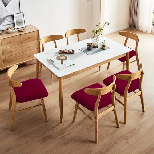 Miniatura 2 de Genina Fundas impermeables de asiento para silla de comedor, fundas elásticas para sillas de comedor, fundas protectoras para sillas de cocina