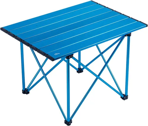 Miniatura 19 de iClimb Mesa plegable de camping compacta ultraligera con bolsa de transporte (plata - L)
