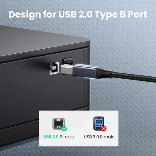 Miniatura 8 de UGREEN Cable de impresora USB C de 3 pies, cable USB B a C de nailon para MacBook Pro/Air, cable MIDI compatible con teclado MIDI, DAC, controlador