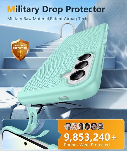 Miniatura 894 de FNTCASE Funda para iPhone 17 Pro: Fundas delgadas translúcidas de color azul claro compatibles con MagSafe, protección completa de la cámara