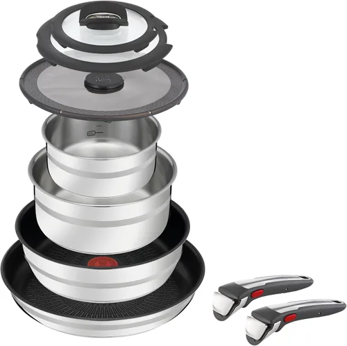 Miniatura 2 de Jamie Oliver by Tefal L9769932 - Juego de 9 piezas, G6 JO ING6 SS DE Stack.P&P STLS ST, acero inoxidable/negro