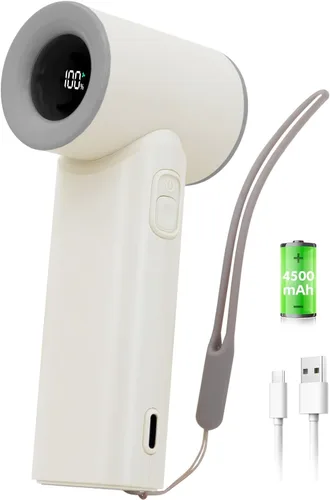 Miniatura 10 de Ventilador turbo portátil de mano de 17400 rpm, mini ventilador turbo de alta velocidad [15 horas de tiempo de enfriamiento máximo], 4500 mAh
