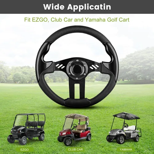 Miniatura 6 de Volante de Carrito de Golf EZGO, Compatible con EZGO TXT RXV, Club Car DS Precedent Tempo, Yamaha G2-G29 Mayoría de Carritos de Golf, Volante