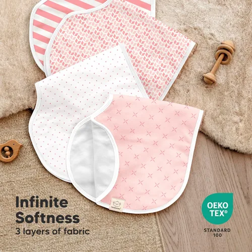 Miniatura 5 de KeaBabies Paquete de 4 paños para eructos para bebé, niña, niño, paño para eructos de algodón orgánico, extra grande, absorbente, suave, juego