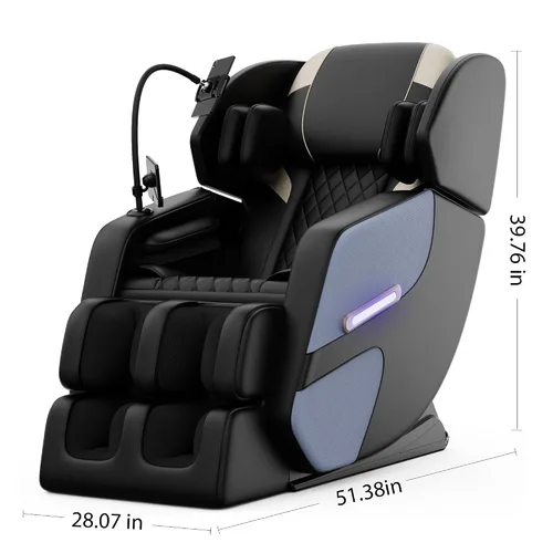 Miniatura 2 de KEIKI Silla de masaje reclinable con gravedad cero, presión de aire de cuerpo completo y calefacción, masaje Shiatsu con rodillo de espalda y pies