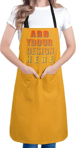 Miniatura 9 de Apron for Women with 2 Pockets Waterproof Bib for Kitchen Cooking Restaurant BBQ Painting Crafting Salon Nails