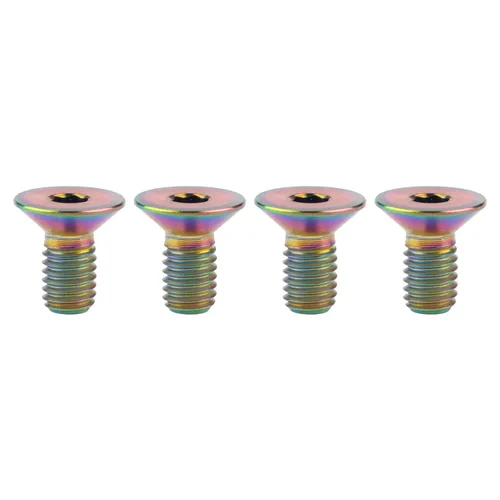 Miniatura 17 de Titanium Ti M5x10 12 15 20 0.984 in cabeza plana avellanada Tornillos hexagonales Tornillos de cabeza plana, paquete de 4 (M5x10mm, Negro)