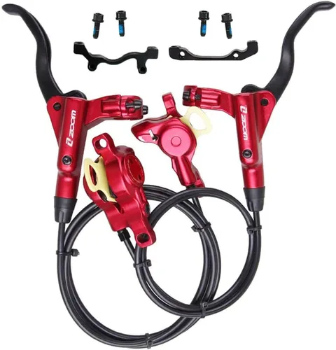 Miniatura 12 de BUCKLOS Juego de frenos de disco hidráulicos MTB, bicicleta de montaña, delantera izquierda, 31.496 in, derecha, trasera, 57.087 in, palanca