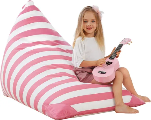 Miniatura 9 de Aubliss Funda para puf de almacenamiento de animales de peluche, 50 x 35 pulgadas, puff de terciopelo extra grande para niños y adultos, con Velvet