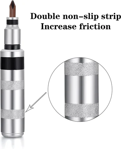 Miniatura 2 de Juego de destornillador de impacto reversible manual de 1/2", extractor de 12 piezas, destornillador de impacto de acero S2 mucho más duradero