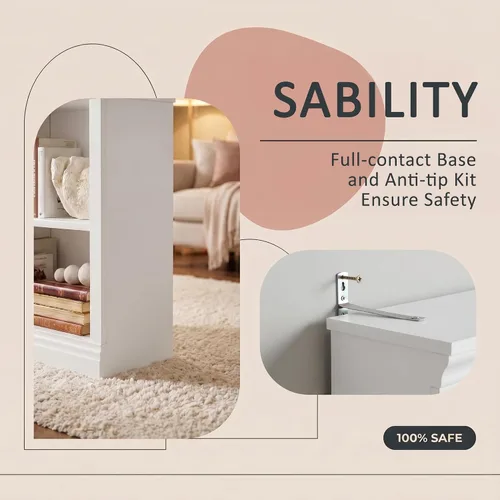 Miniatura 4 de VICTONE Estantería de 5 estantes, estante de madera, estantes de almacenamiento para libros, selección de muebles para sala de estar, dormitorio