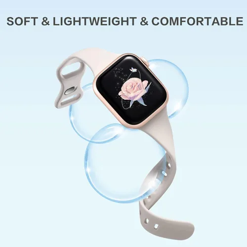 Miniatura 6 de Lerobo - Paquete de 12 bandas delgadas compatibles con Apple Watch de 38, 40, 41, 42, 44, 45, 46 y 49 mm, unisex, correa deportiva de silicona suave