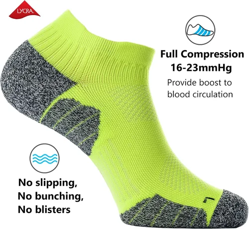 Miniatura 3 de CWVLC - Calcetines tobilleros deportivos de compresión acolchados unisex