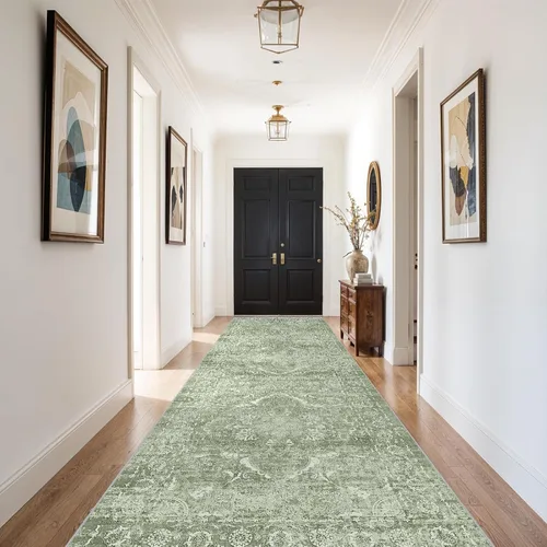 Miniatura 27 de Alfombra de área de entrada de 2 x 3 pies lavable - Alfombra de entrada pequeña neutra, alfombra de cocina, alfombra de pasillo vintage suave