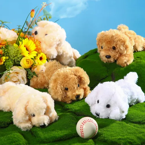 Miniatura 4 de Juego de 6 almohadas de felpa suave para perros de 8 pulgadas, juego de almohada de felpa suave para niños y niñas, temática de perro, recuerdo
