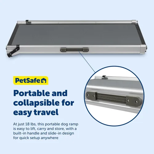 Miniatura 6 de PetSafe Happy Ride - Rampa telescópica compacta para perros, rampa portátil para mascotas, para automóviles, camiones y SUV con tamaño ajustable