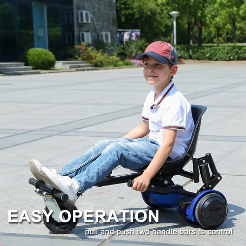 Miniatura 6 de Hishine Accesorio de Kart Hoverboard con amortiguadores dobles y rueda todoterreno de 6 pies, capacidad de 265 libras, longitud ajustable de 26 a