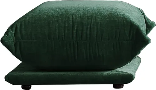 Miniatura 21 de JACH Otomana Cómoda de Estilo Moderno de Mediados de Siglo, Reposapiés de Sofá de Chenilla con Cojín Grueso, Muebles Taburete de 26" para Espacios