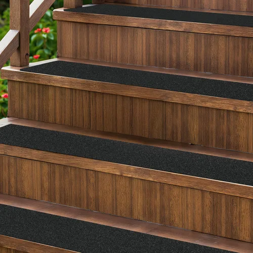 Miniatura 27 de Stair Treads with Landing Rug for Wooden Steps Indoor, Peel and Stick Stair Treads Matching-Mat 20"X32" Stair Landing Slip Resistant Polyester Stair