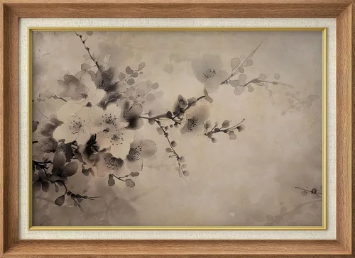 Miniatura 300 de MUDECOR Lienzo enmarcado prémium para pared, pinos nevados en bosque de invierno, ilustraciones modernas, arte contemporáneo, escénico, divertido