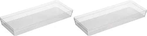 Miniatura 10 de Oggi Juego de 3 organizadores de cajones transparentes – (1) 6x6.25, (1) 6.25x9.25, (1) 6.25x15.75 – Ideal para organizar cajones de cocina