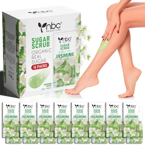 Exfoliante de pies, exfoliante de azúcar, removedor de piel muerta para pies, exfoliante de pies empaquetado individualmente suaviza, hidrata,