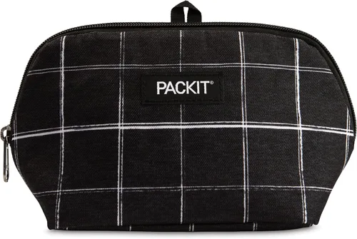 Miniatura 23 de PackIt Bolsa de aperitivos congelable, negra, fabricada con tecnología EcoFreeze plegable, reutilizable, cierre de cremallera que se bloquea en aire
