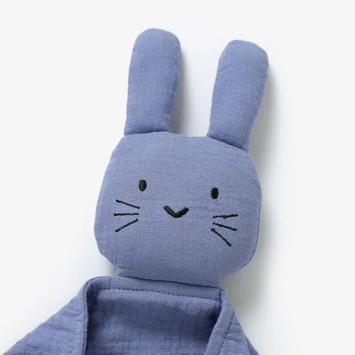 Miniatura 4 de Mantas de conejo de algodón orgánico para bebés, manta de seguridad con forma de conejito para bebés recién nacidos, Lovies para bebés, regalos