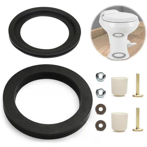 Miniatura 7 de Sello de inodoro RV con kit de brida de piso de enchufe de 3 pulgadas, sello de brida de inodoro RV se adapta a inodoros de RV 300/310/320