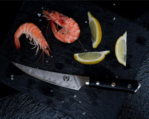 Miniatura 8 de Regalia Cuchillo de deshuesado/de filetear: cuchillo profesional japonés de 6 pulgadas, afilado como una navaja AUS10, de acero inoxidable Damasco