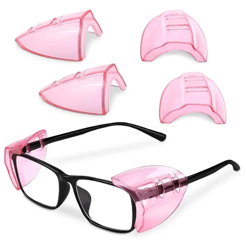 BURIUS Protectores laterales de seguridad para lentes con clip – Se ajustan al 98% de las gafas | Protecciones ligeras de laboratorio para 3
