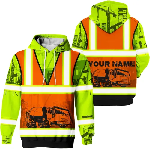Miniatura 8 de Sudadera con capucha de alta visibilidad para hombre, ropa de trabajo de seguridad Hi Vis con diseño reflectante
