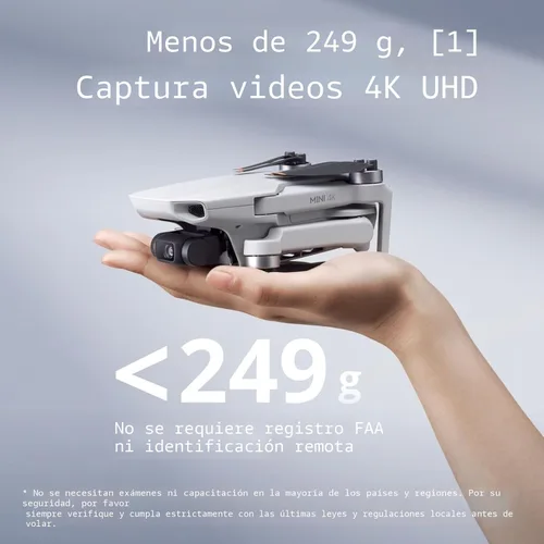 Miniatura 2 de DJI Mini 4K Fly More Combo, dron con cámara 4K UHD para adultos, menos de 249 g, estabilización de cardán de 3 ejes, transmisión de video de 10 km