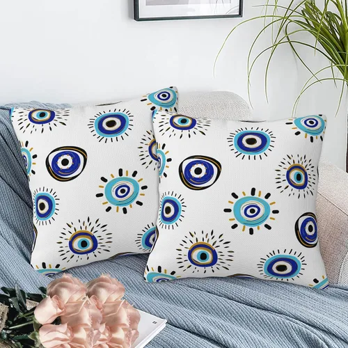 Miniatura 6 de Juego de 2 fundas de almohada con diseño de punto dálmata con corazón rosa de 18 x 18 pulgadas, fundas decorativas para dormitorio, sala de estar