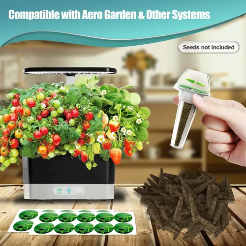 Miniatura 2 de Haligo Kit de semillas de 64 piezas para Aerogarden, suministros hidropónicos para todos los sistemas de cultivo hidropónico de marcas, kit