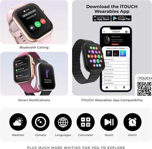Miniatura 5 de iTouch AIR 5 Smartwatch - Pantalla AMOLED de 1.85 pulgadas, llamadas Bluetooth, más de 100 modos deportivos, frecuencia cardíaca, SpO2, seguimiento