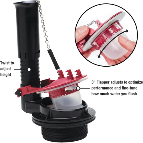 Miniatura 9 de Fluidmaster K-400H-038-T4 PerforMAX Kit de reparación de inodoro de 3 pulgadas, sin tamaño, multi
